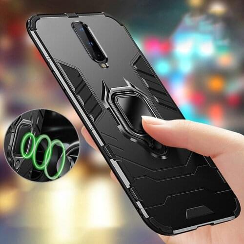 Luxury Car Holder Case For OnePlus Nord 8T 7T 7 8 Pro 6T Shockproof Ring Hard PC Silicone Cover Phone Case For OnePlus 7 8 Pro
