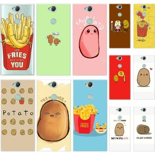 Food cute brown potato Silicon TPU Case For Sony Xperia L1 L2 L3 X XA XA1 XA2 XA3 XZ XZ1 XZ2 XZ3 XZ4 Plus Compeact
