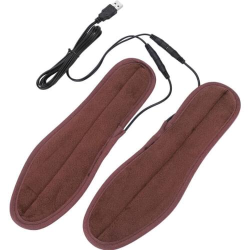 USB Heated Insoles Electric Pads Winter Foot Warmers Shoes Boot Heater Insoles Washable Warm Thermal Insoles Unisex Plantillas