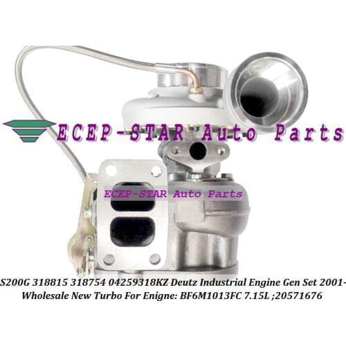 S200G 318815 318754 04259318KZ 4259318KZ 20571676 Turbo Turbocharger For Deutz Industrial Engine Gen Set 2001- BF6M1013FC 7.15L