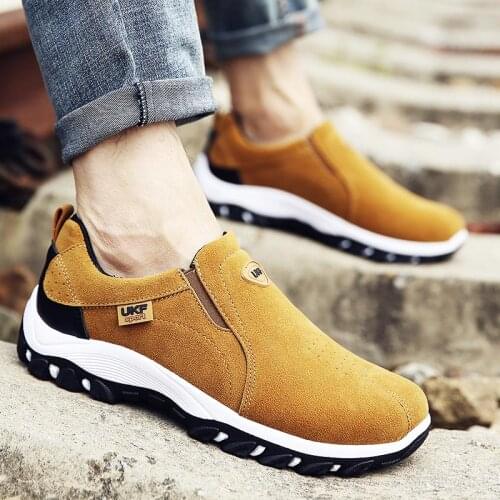 Outdoor No-slip Sports Shoes for Male Sport Shoes Men Sneakers Men Running Shoes Sneakers Brown Athletic Tennis Sneackers D-644