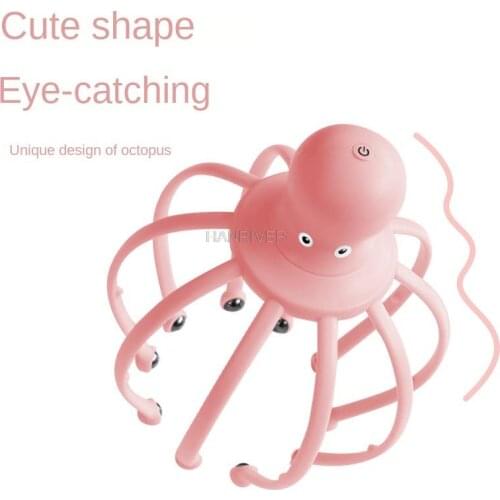 Vibration Grasping Head Gadgets Octopus Massage Claw Head Massage Claw Ball Massager Electric Scalp Massage Comb
