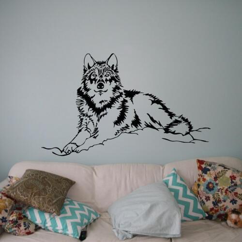 Beautiful Wolf Wall Decal Wild Animals Vinyl Sticker Wild Nature Home Interior Decor Art Murals Living Room Bedroom Decor C439