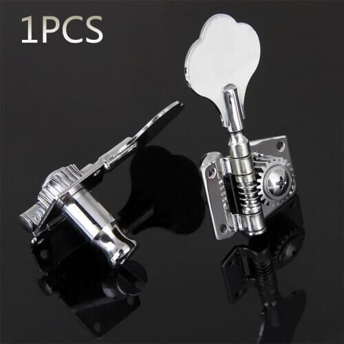 Top Quality Chrome Tuning - PEG - Bass 4cloverleaf 4 Pieces Vintage OPEN Bass Tuner Head Knob Chromium Wholesale Dropshipping