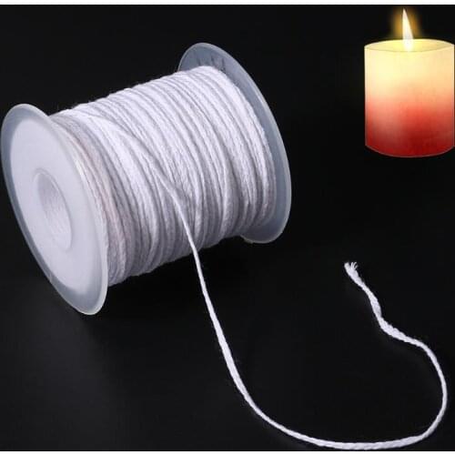 1 Roll 200 Voeten 61M Witte Kaars Lont Katoenen Kaars Geweven Lont Voor Kaars Diy En Kaars Maken Non-Rook Diy Olie Lampen