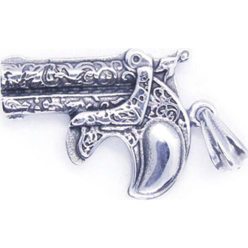 1pc Newest Cool Design Hand Gun Pendant 316L Stainless Steel Jewelry Men Boys Punk Style Pendant