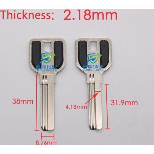 10pcs x Home key embryo Left and Right slot Blank Key Blade Replacement Length 38mm JF096/97