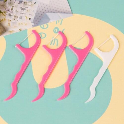 100pcs Interdental Brush Toothbrush Floss Brus Toothpicks Teeth Sticks Floss Pick Soft Rubber Oral Hygiene Clean Tool