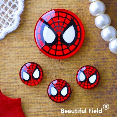 12mm 25mm 14mm 16mm 18mm 20mm Photo Glass Cabochons Round Cameo Set Handmade Settings Stone Spider BEP982
