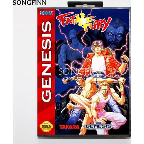 16 bit MD Memory Card With Box for Sega Mega Drive for Genesis Megadrive - fatal fury