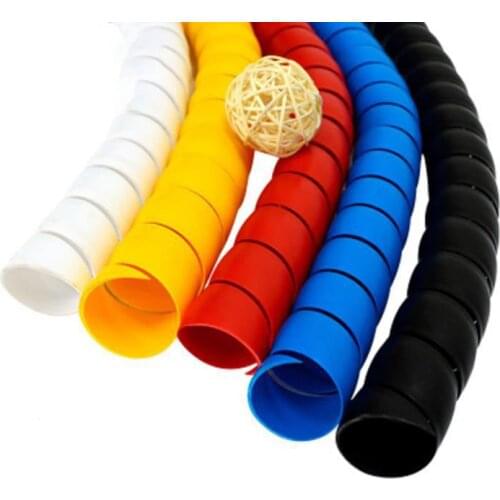 2meters 8mm Line Organizer Pipe Protection Spiral Wrap Winding Cable Wire Protector Cable Sleeve Cover Tube