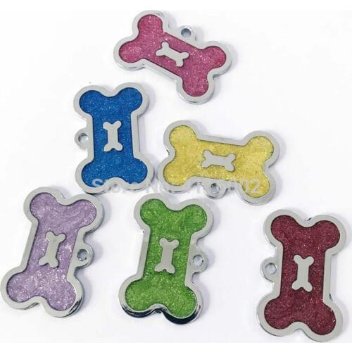 200 pcs/lot Customized Engraved Dog Cat ID Tag Personalized Bone Shape Pet Name Plate Puppy Dogs Name Phone No. Tags