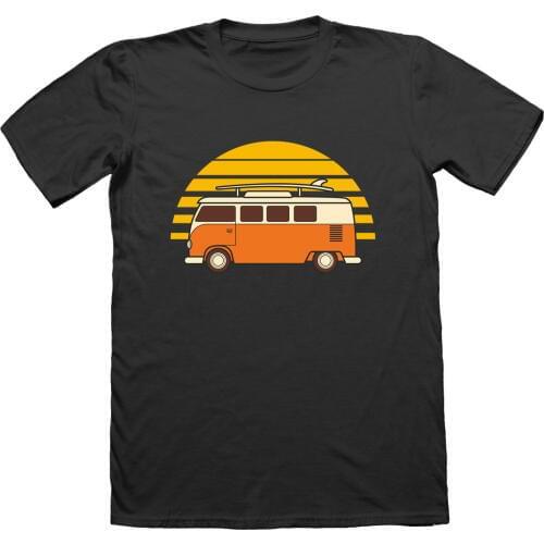 2019 Summer Style Fashion Sunset Van Mens T-Shirt - Beach Camps German car Combi Bus Surfs Tee shirt