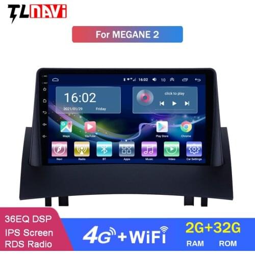 4G LTE 2G RAM Car Radio 9 Inch For Renault Megane 2 2004 2005-2008 Android 10 Multimedia Player GPS Navigation