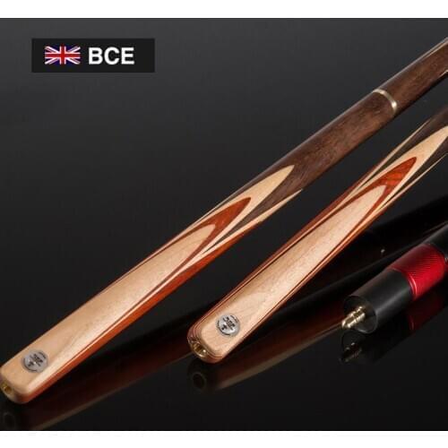 RILEY BCE BMS-21 Snooker Billiard Cue 9.8-10mm Tip Brass Ferrule Seamless Joint with Extension 3/4 Split Ash Wood Snooker