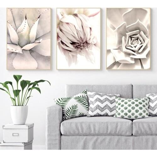 Abstract Flower Succulents Leaves Picture Wall Poster Modern Style Canvas Print Painting Art Aisle Living Room Unique Decoration