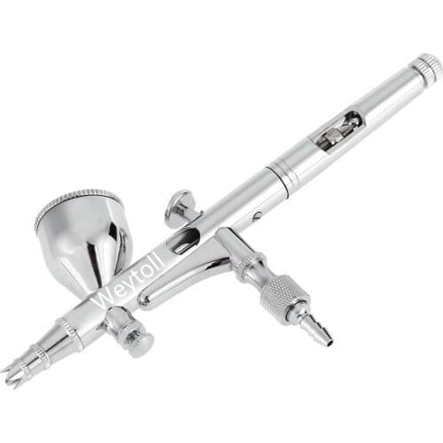 Gravity Feed Dual Action Airbrush Set for Art Painting Tattoo Manicure Paint Spray Model Air Brush Nail Tool 0.2mm 9cc
