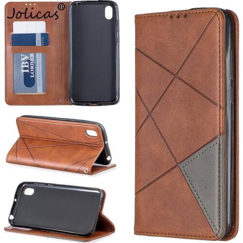 Holsters Cases For etui Huawei Y7 2019 Color Matching Estuche Huawei funda Y5 2019 Y6 Y7 Prime Y9 PU Leather Flip Wallet Case
