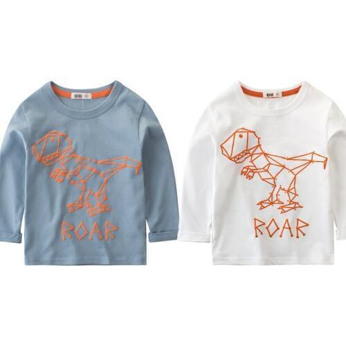 Kids Boy Clothing Long Sleeve T-Shirt Cotton Dinosaur Children Tops Casual T Shirt Sportswear For Boy Kid Costume Spring Clothes