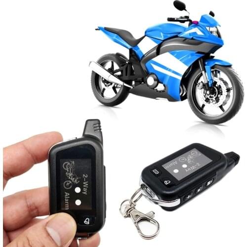 Two Way Motorcycle Alarm System Anti-theft Alarm Systems with Remote Control LED Display Warning