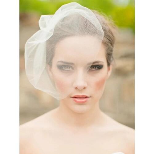 Ivory Headband Veil for Bridal Birdcage Veil White Veil Brides Wedding Hair Accessories Bridal Headwear Wedding Veil Fascinators