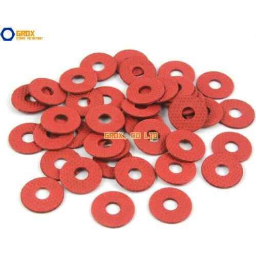 2000 Pieces M4*12*0.8mm Red Paper Washer Insulation Washer