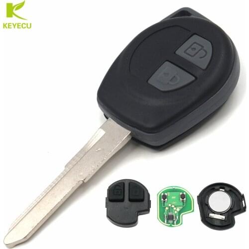 KEYECU 2 Button Complete New Remote Key Fob 315MHz ID46 for SUZUKI SX4 2007-2013 Uncut Blade HU87