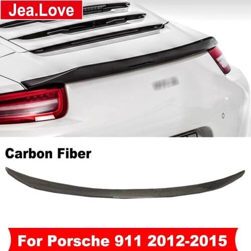 Real Carbon Fiber Tail Wing Rear Trunk Wing Spoiler Tail Decoration Car Body Styling Kits For Porsche 911 2012-2015 Modification