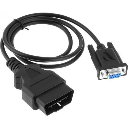 OBD-II 16Pin Male to DB9 RS232 Auto Vehicle Extension Connector Cable with 1M Line for Car Diagnostic Adapter Scanner