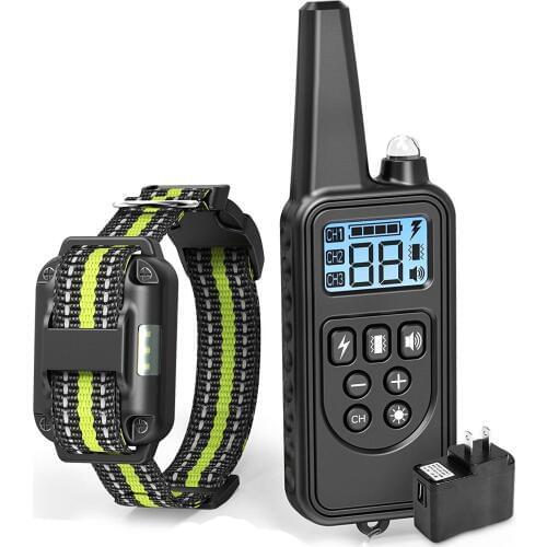 Electric Dog Training Collar Pet Remote Control Waterproof Rechargeable with LCD Display for All Size Shock Vibration Sound