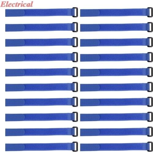Hook and Loop Straps, 3/4-inch x 14-inch Securing Straps Cable Tie (Blue)