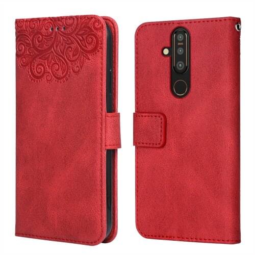 Luxury Leather Case for NOKIA X71 Flower Embossing TA-1167 TA-1172 Wallet Flip Phone Case for NOKIA X 71 Cover