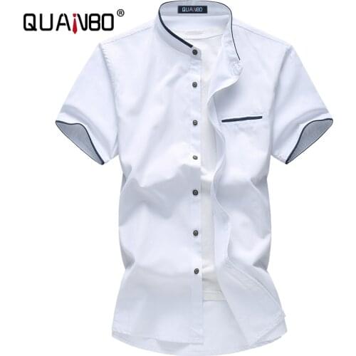 5XL 6XL 7XL Mens Regular-Fit Short-Sleeve Pocket Oxford Shirt 2021 Summer New Arrivals Men Business Casual Short White Shirt