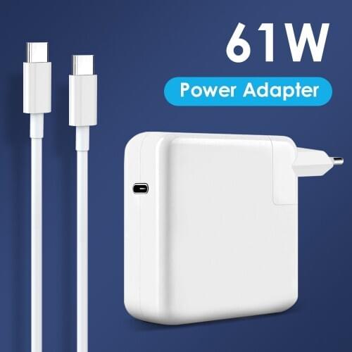 NORTHJO 61W USB C PD Laptop Charger Power Adapter with Type C Charging Cable for MacBook Pro Air 13 inch 2018 2020 US UK EU Plug