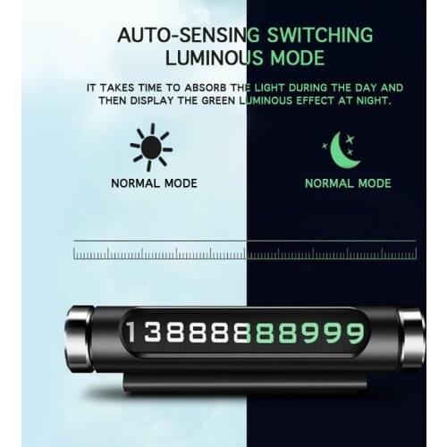 Luminous Car Temporary Parking Card Rotatable For Renault Megane 2 3 Duster Logan Clio 4 3 Laguna 2 Sandero Scenic 2 Captur