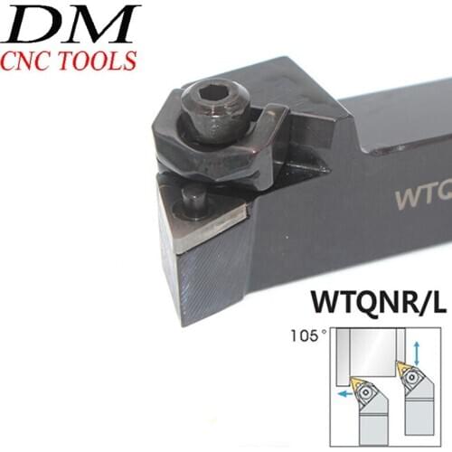 1PCS WTQNR/WTQNL 2020K16/2525M16 External Turning Tool Holder Insert Lathe Tools Turning accessories