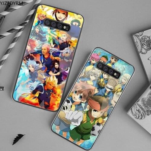 YJZFDYRM Anime Inazuma Eleven Go black Phone Case Hull Tempered Glass For Samsung S20 Plus S7 S8 S9 S10 Plus Note 8 9 10 Plus