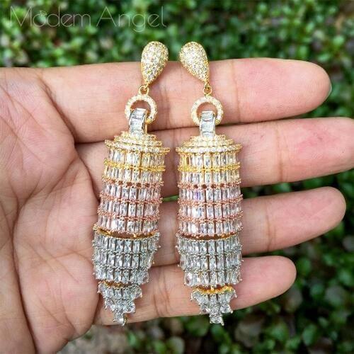 ModemAngel Thin Baguette T Handmade Cubic Zirconia Stone For Women Fashion Wedding Women Engagement Party Gift Jewelry