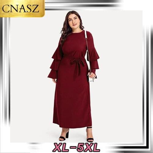 Vestido Plus Size Festa Clothing Flare Sleeve Fashion Design Plus Size Dresses For Women 4xl 5xl 6xl