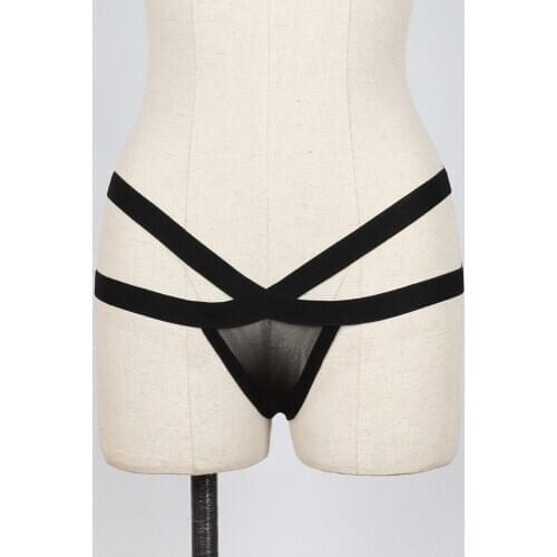 Women Sexy Lingerie G-string Porno High Quality Elastic Bandage Briefs Underwear Erotic Transparent Panties T string Plus Size