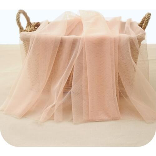 1 meter Fashionable mesh lace fabric 150cm wide 43 colors mesh fabric wedding fabric for sewing dress and girl‘s tulle skirt