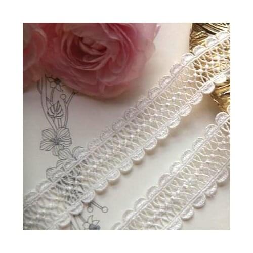 1Yard Width: 2.5cm,Grid hollowed-out Water soluble Lace decoration DIY Yarn skirt sewing accessories (SS-2023)