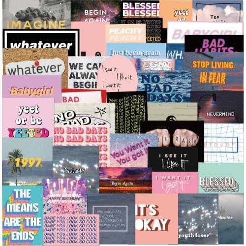 10/50pcs Anime Cartoon Diary Of Sad and broken Love Sticker Graffiti DIY Motorcycle Skateboard Suitcase Waterproof Decal