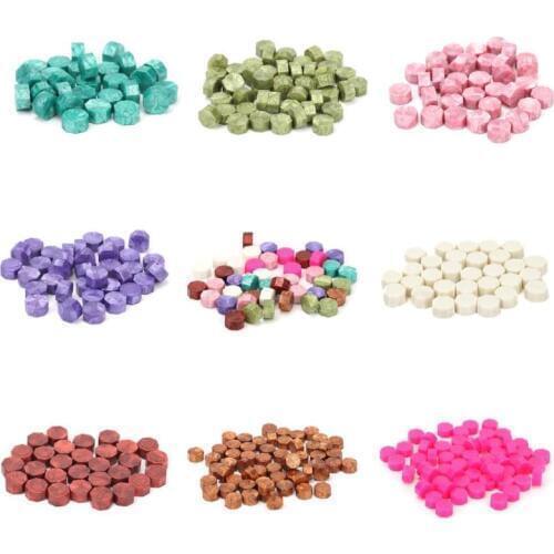 100pcs Vintage Octagon Wax Seal Stamp Tablet Pill Bead for Wedding Envelope Dropshipping