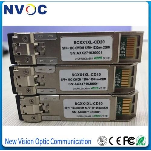 10G CWDM-SFP+-ER,Dual Fiber,LC,20dB,DFB,1470nm~1570nm,10GBASE-ER Duplex LC 10G 1490nm ER CWDM SFP+ Module with DDM/DOM
