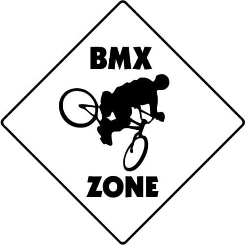 15.6CM*15.6CM Bmx Crossing Decal Zone Window Bumper Decoration Decals Vinyl Car Sticker