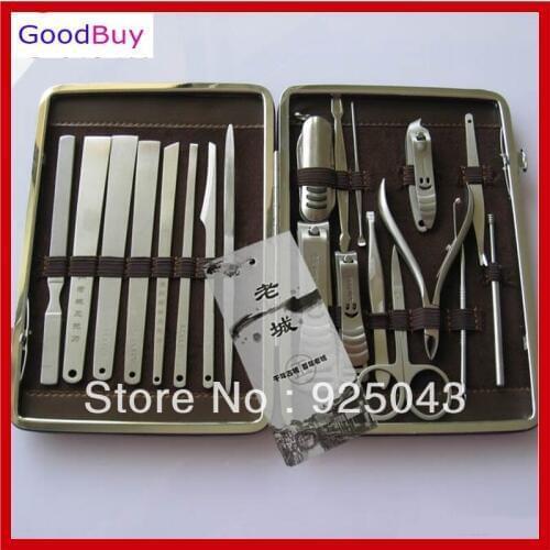 Free ship 20Pcs Vogue Nail Care Personal Manicure&Pedicure knife Set Travel&Grooming Kit nail art pedicure combination tools