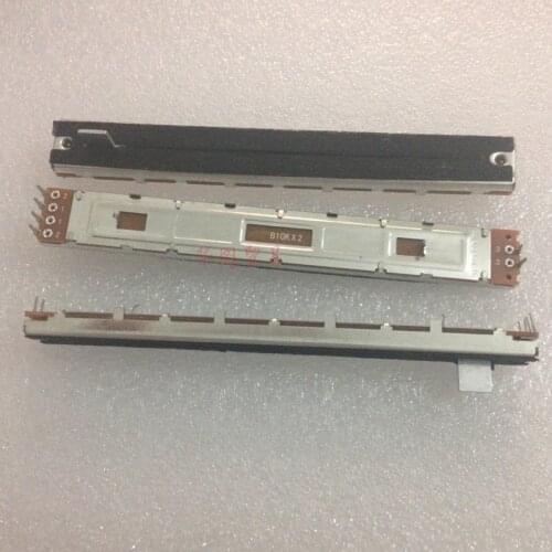 3pcs 128mm SC-1009G Mixer Straight Slide Potentiometer B10K / Handle Length 8MMB Stereo Fader B10Kx2 variable resistors