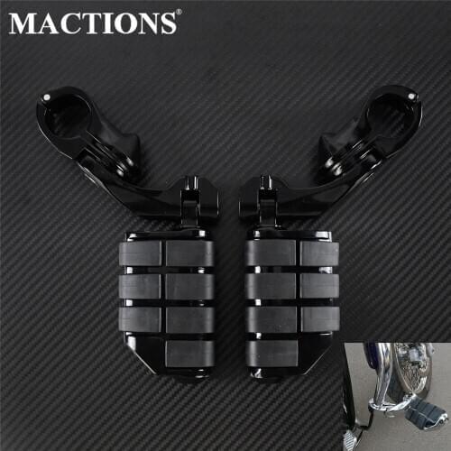 32mm 1-1/4" Highway Foot Pegs Rest Footpeg Short Mount Crash Engine Guard For Harley Sportster XL 883 Touring Road Street Glide