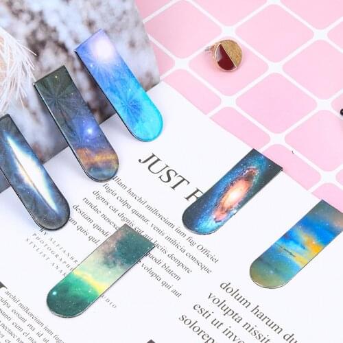6pcs CARTOON Magnetic Bookmarks Magnet Page Markers Assorted Book Markers Set For Students Reading Student office supplies